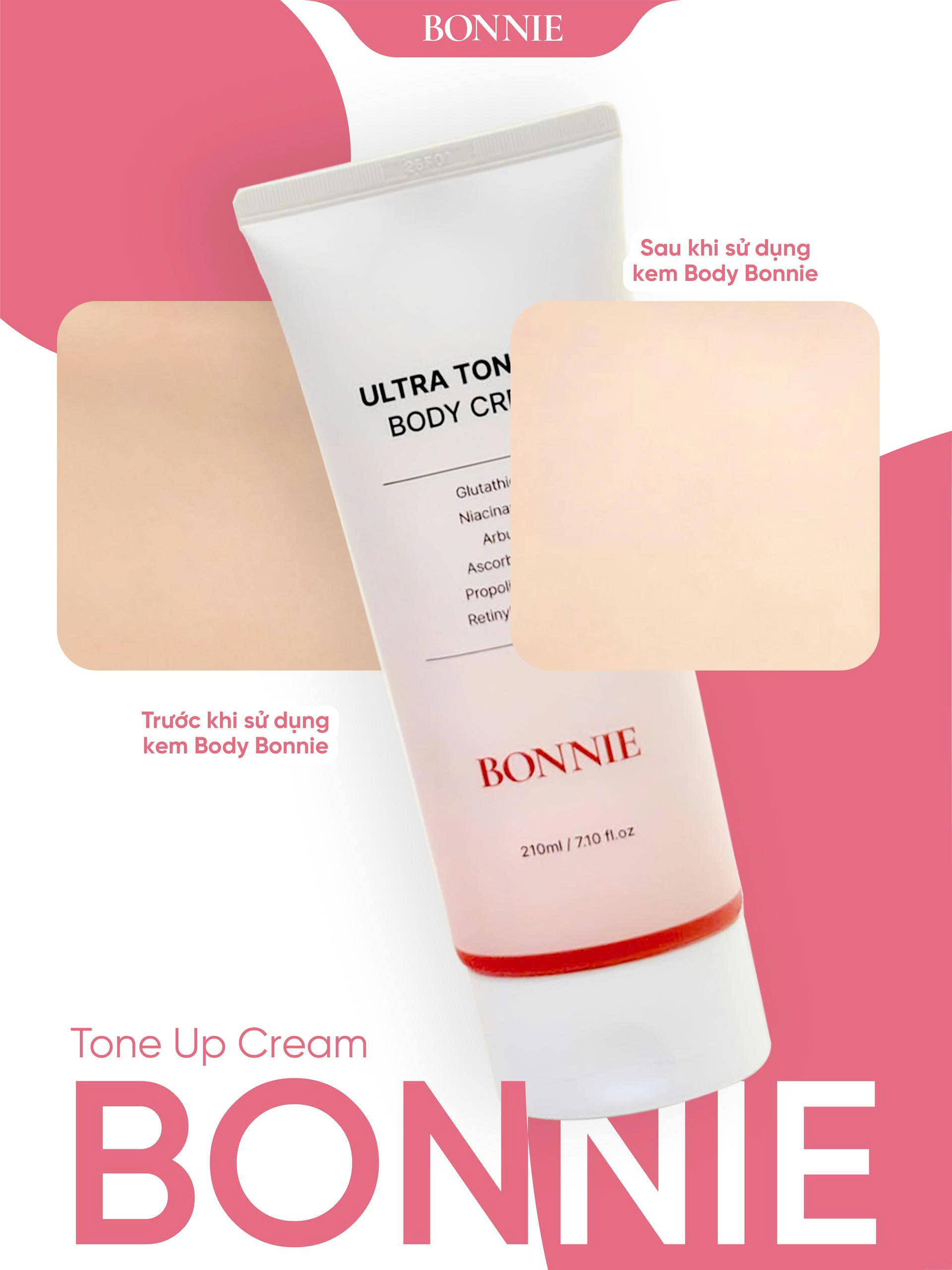 Kem Dưỡng Body Nâng Tone BONNIE - Ultra Tone Up Body Cream