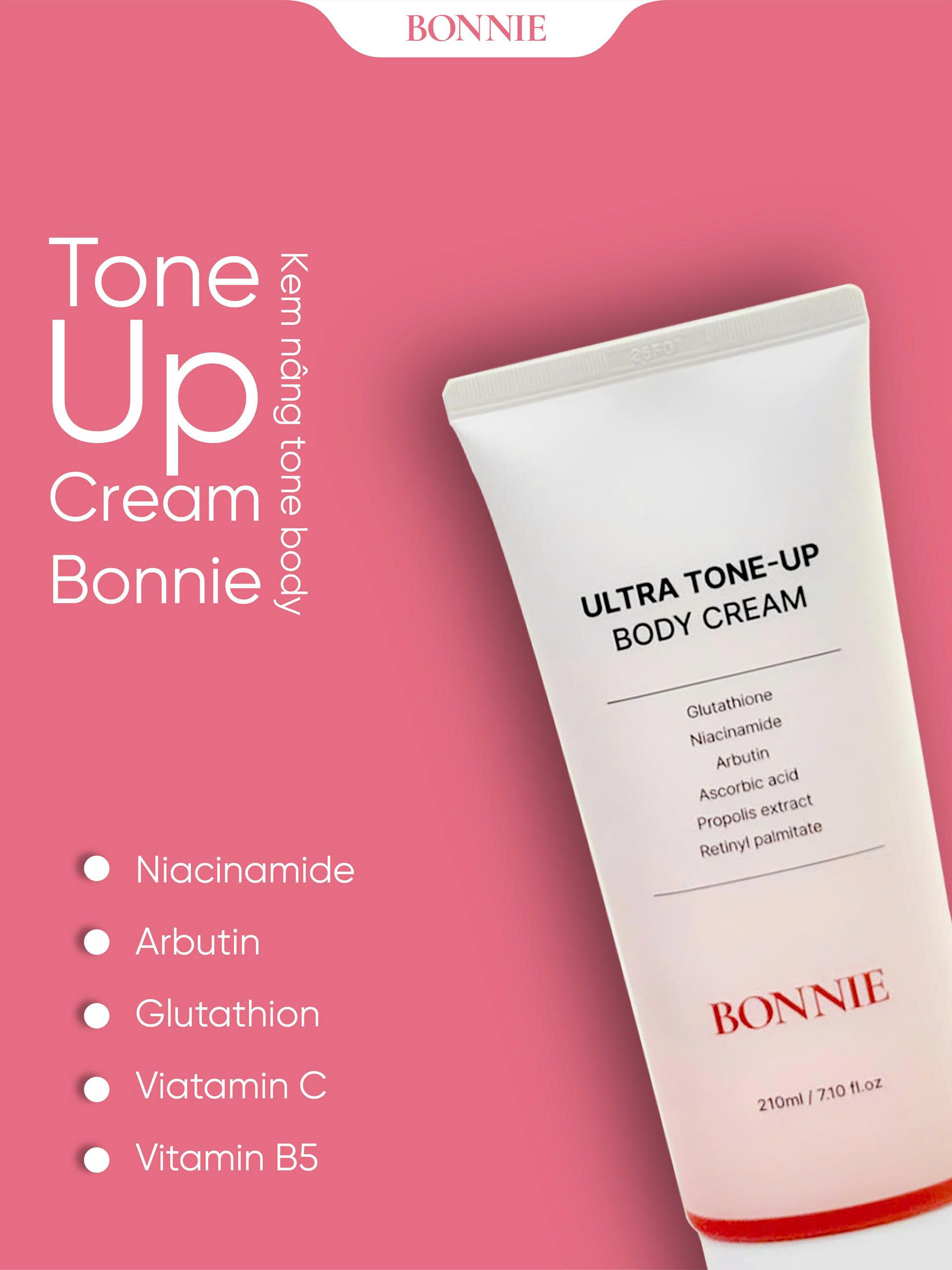 Kem Dưỡng Body Nâng Tone BONNIE - Ultra Tone Up Body Cream