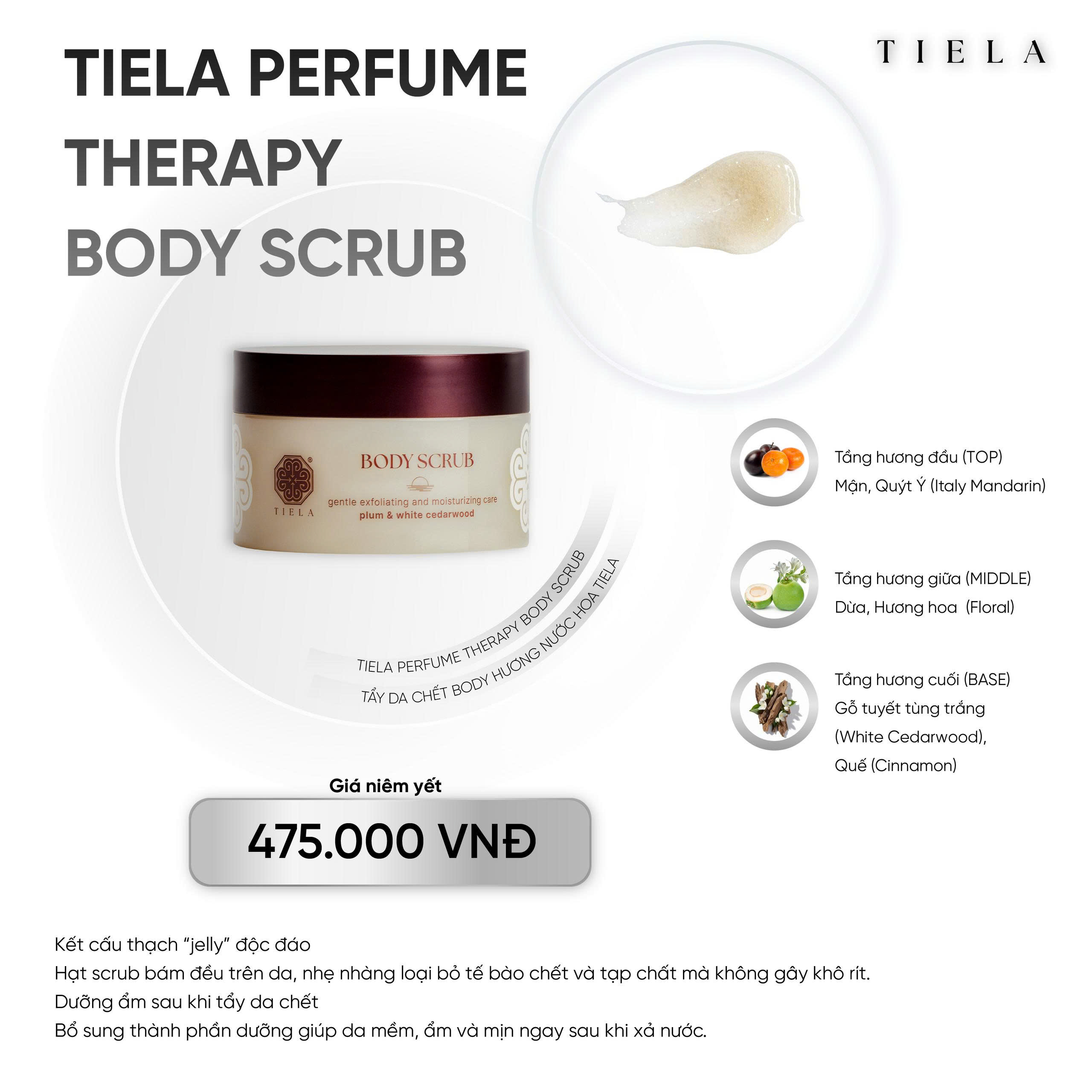 Tẩy Tế Bào Chết Body Hương Nước Hoa TIELA Perfume Therapy Body Scrub