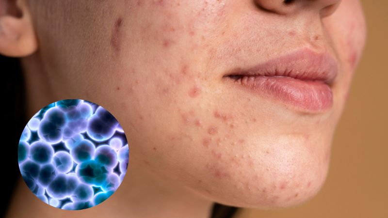 Da nhiều dầu và bít tắc gây sinh sôi vi khuẩn P. Acnes